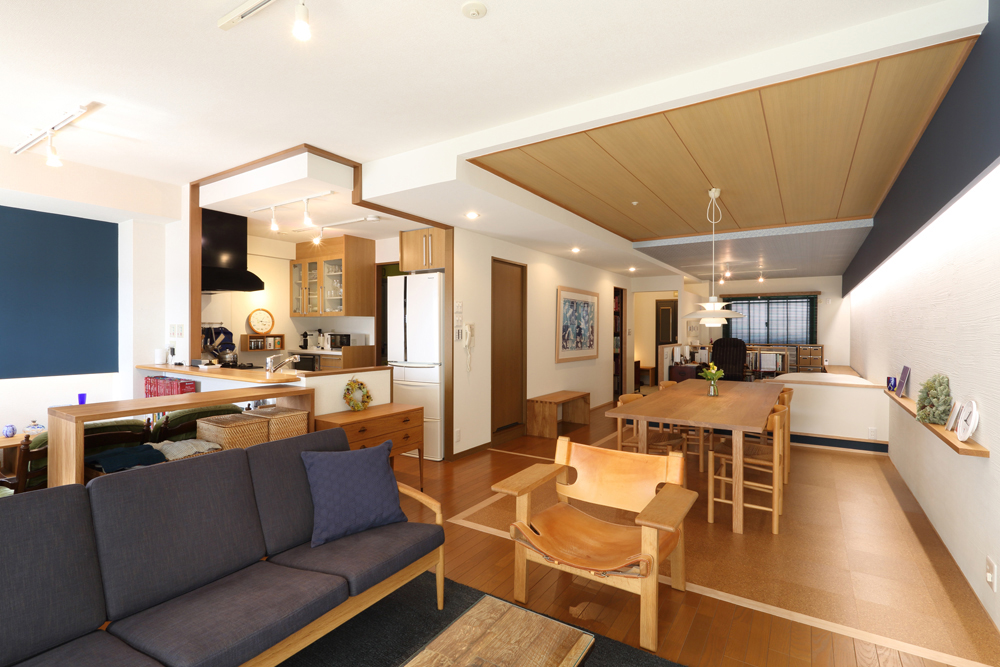 開放感と多彩なテイストが調和するワンルーム空間