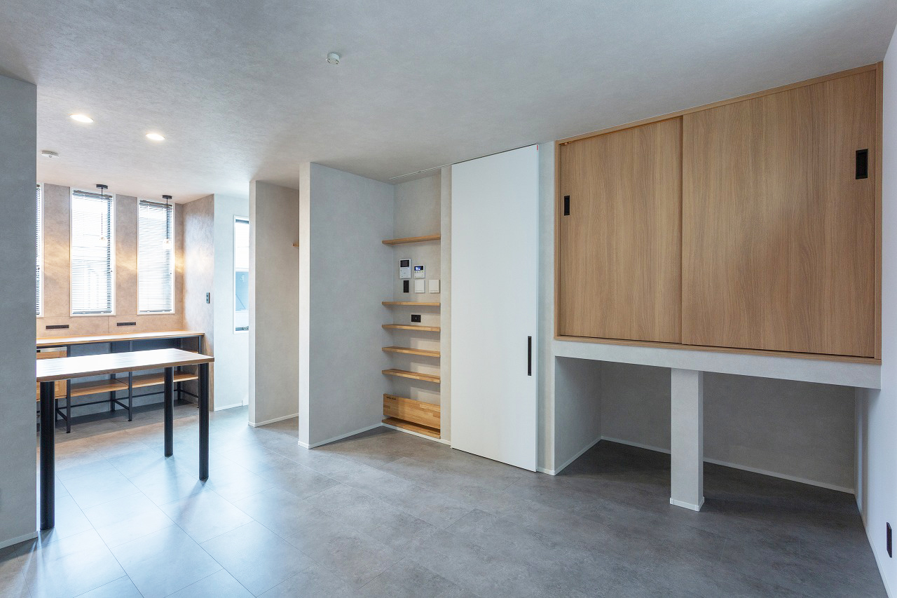 わんちゃんにも暮らしやすい、開放的なワンルームの家