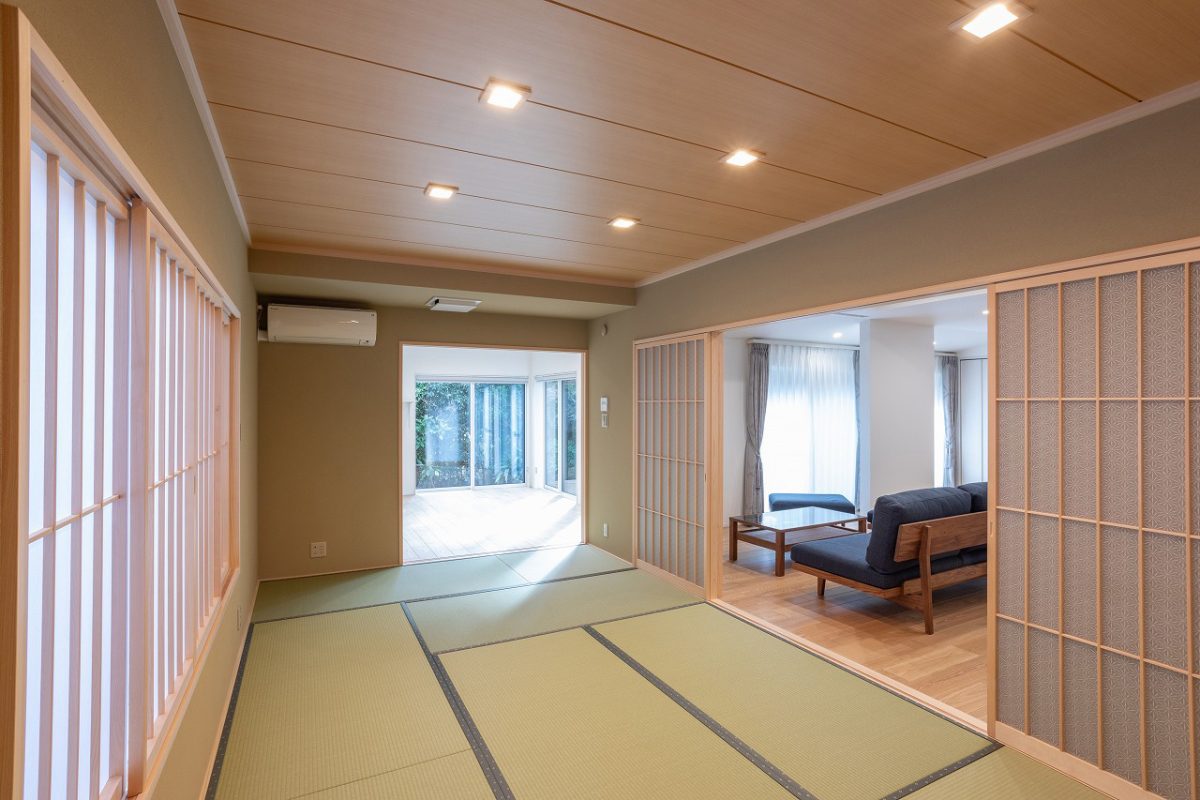 和風建築の素材が息づくシンプルで洗練された空間