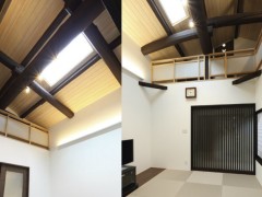 受け継いだ梁が家族を見守る家